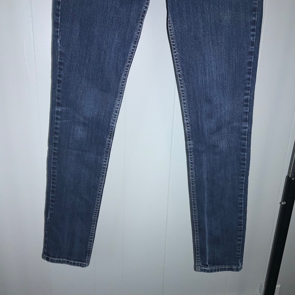 Levi's 524 Too Super Low jeans Sz 5 M vintage denim decorative stitching Y2K - Picture 2 of 9